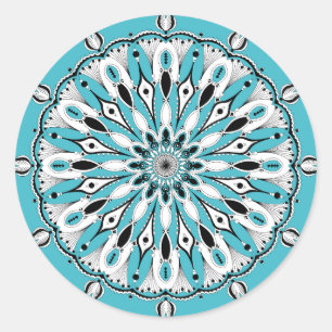 Pegatinas de Blue Mandala (Diseño 2)