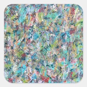 Pegatinas de Blue Meadow Square