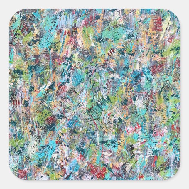 Pegatinas de Blue Meadow Square (Anverso)