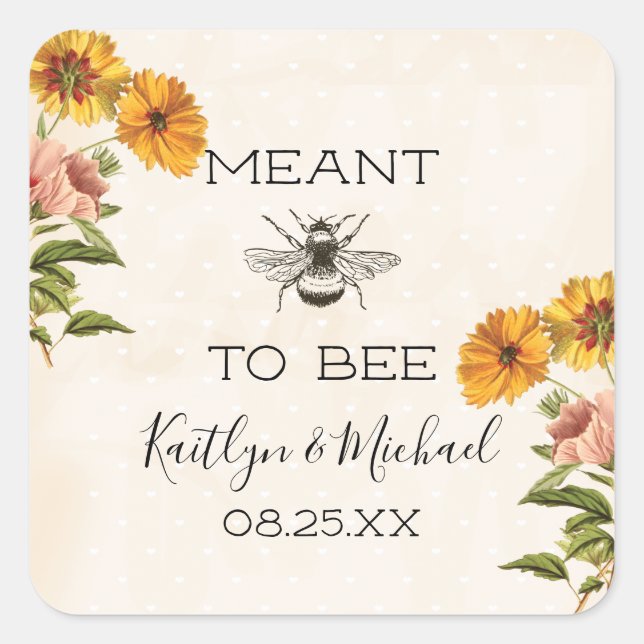 Pegatinas de boda con monograma personalizado para (Anverso)