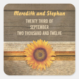 pegatinas de boda de girasol