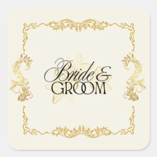 Pegatinas de Boda de Novia y Novio