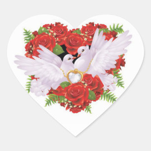 Pegatinas de boda Doves