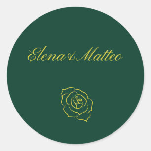 Pegatinas de boda Emerald Romance