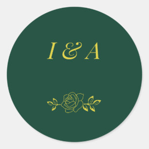 Pegatinas de boda Emerald Romance