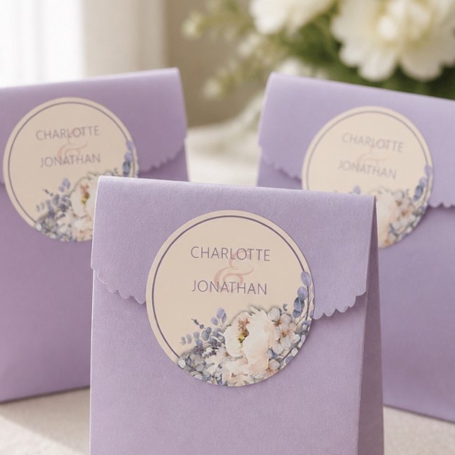 Pegatinas de boda florales color melocotón (Subido por el creador)