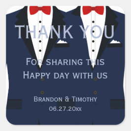 Pegatinas De Boda Gay Azul Y Blanco