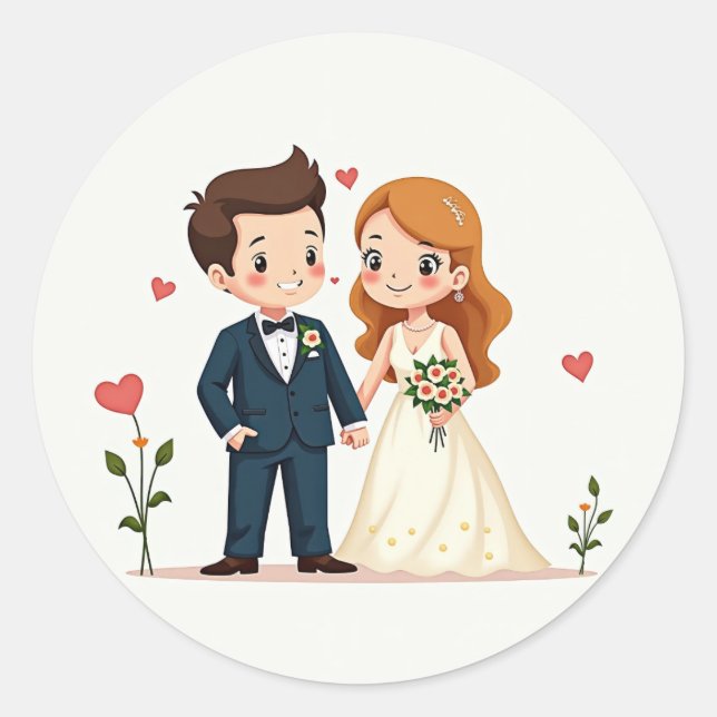 Pegatinas de boda Joy (Anverso)