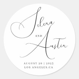 Pegatinas de boda minimalistas para escritura a ma