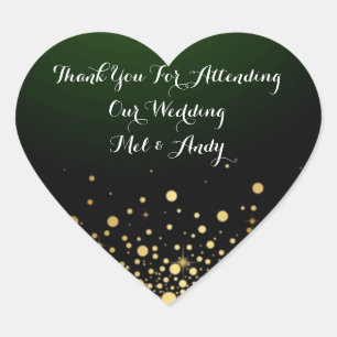 Pegatinas de boda personalizables verde esmeralda