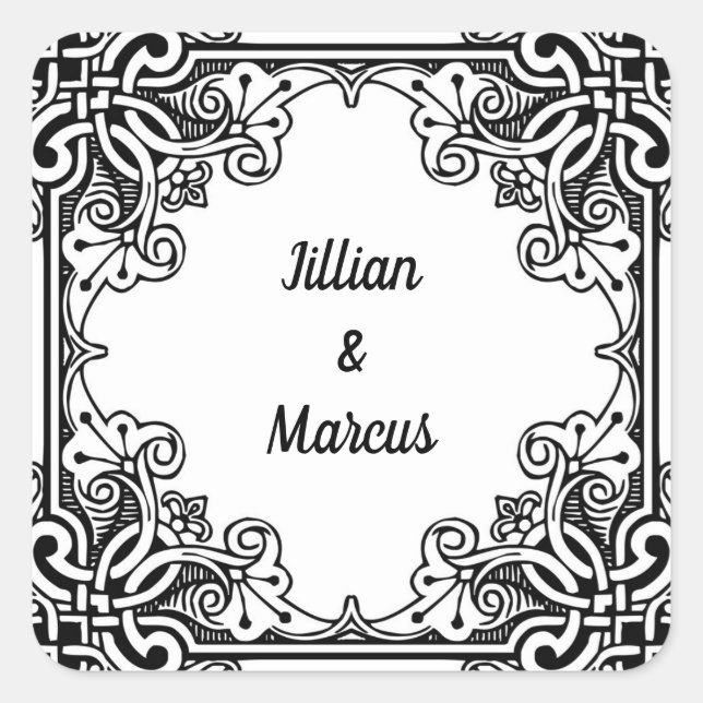 Pegatinas de boda personalizadas (Anverso)