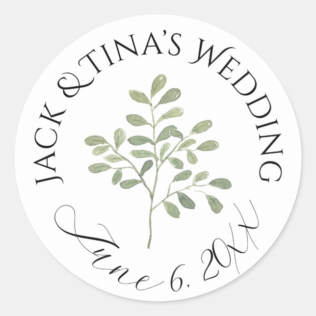Pegatinas de boda personalizadas (Anverso)