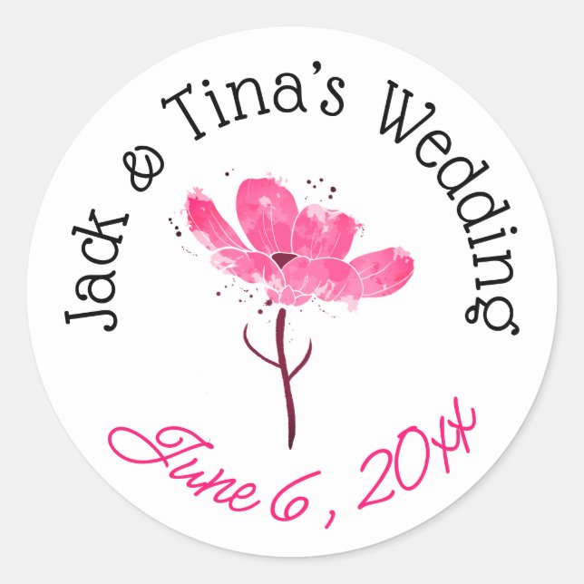 Pegatinas de boda personalizadas (Anverso)