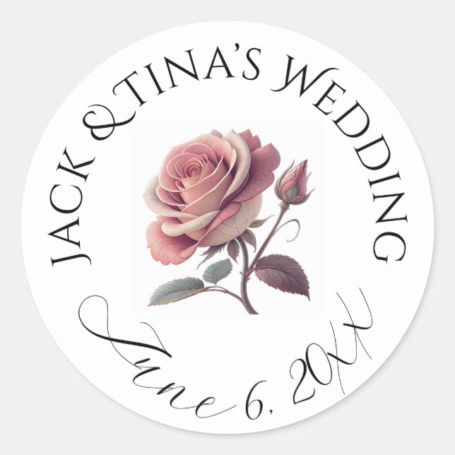 Pegatinas de boda personalizadas (Anverso)