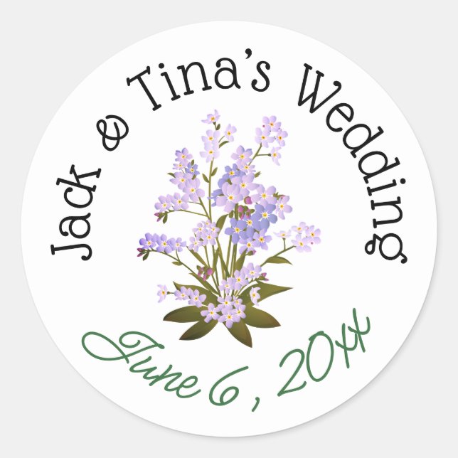 Pegatinas de boda personalizadas (Anverso)