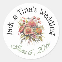 Pegatinas de boda personalizadas