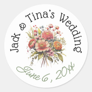 Pegatinas de boda personalizadas