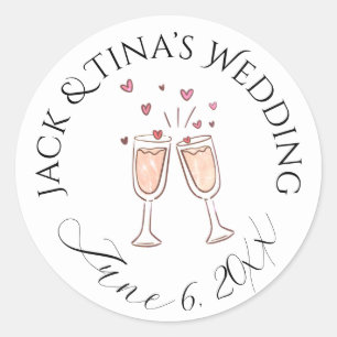 Pegatinas de boda personalizadas