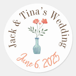Pegatinas de boda personalizadas