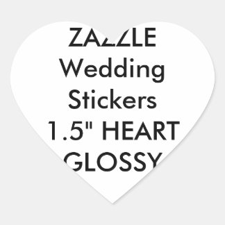 Pegatinas de boda personalizados HEART GLOSSY (20 