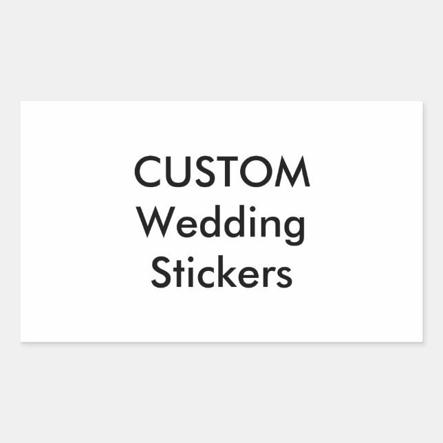 Pegatinas de boda personalizados RECITANGLE MATTE  (Anverso)