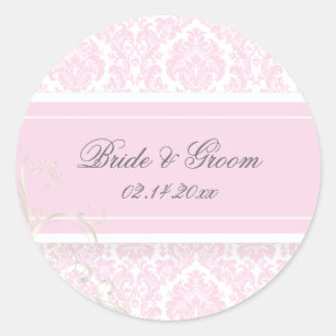 Pegatinas de boda PixDezines moiré damask