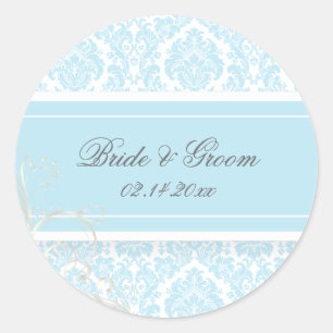Pegatinas de boda PixDezines moiré damask