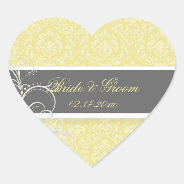 Pegatinas de boda PixDezines moiré damask (Anverso)