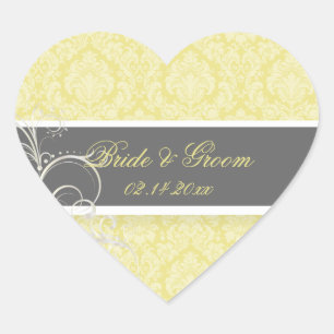Pegatinas de boda PixDezines moiré damask