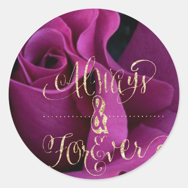 Pegatinas de boda siempre y para siempre (Anverso)