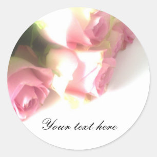 Pegatinas de bodas con ramo de flores rosa rosa ro