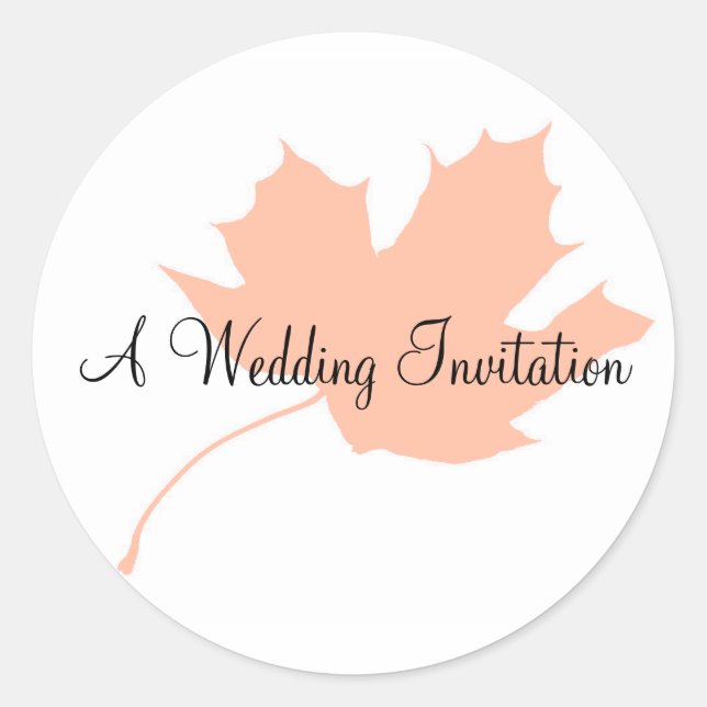 Pegatinas de bodas de hojas (Anverso)