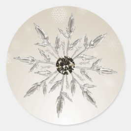 pegatinas de bodas de invierno con copos de nieve 