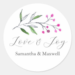 Pegatinas de Bodas de Invierno Gracias Simple