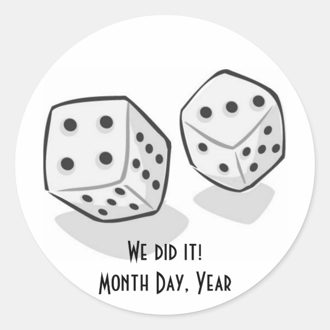 Pegatinas de bodas de Las Vegas (Anverso)