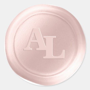 Pegatinas de bodas de lino rosado Pearl