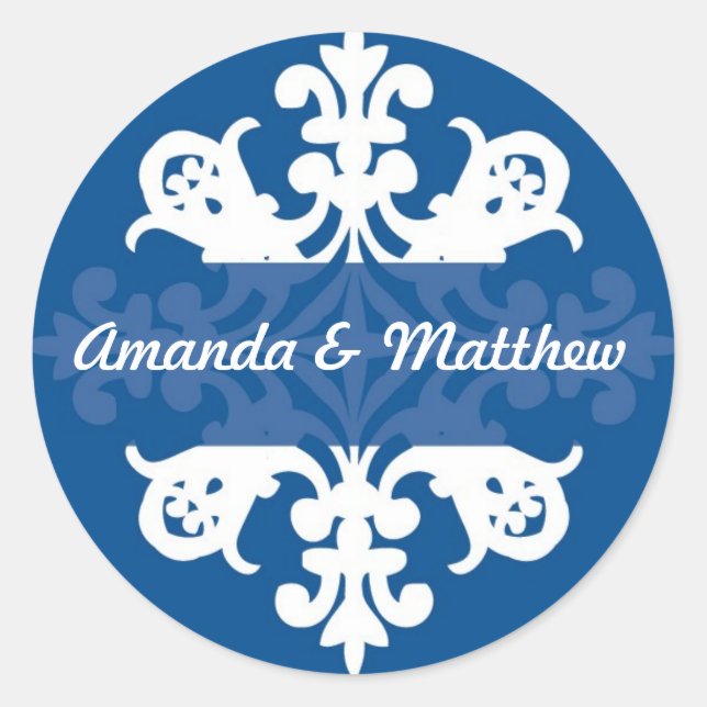 Pegatinas de bodas de medianoche (Anverso)