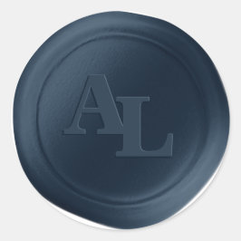 Pegatinas de bodas de monograma de sellado de cera