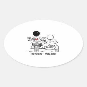 Pegatinas de bodas de motocicletas para motociclis