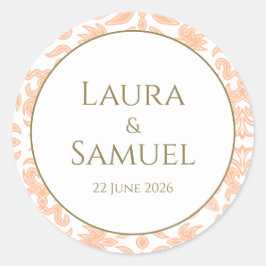 Pegatinas de bodas de paginación personalizadas