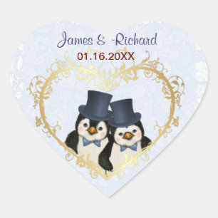Pegatinas de bodas de pingüino en Grooms - Persona