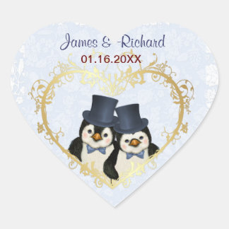 Pegatinas de bodas de pingüino en Grooms - Persona