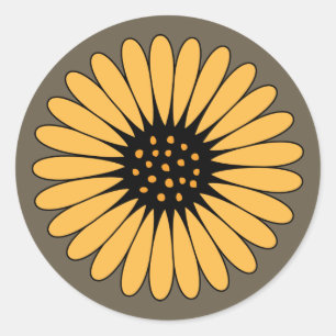 Pegatinas de bodas de sobre Gerbera Daisy