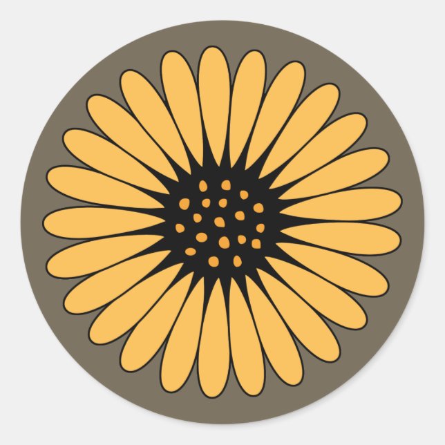 Pegatinas de bodas de sobre Gerbera Daisy (Anverso)
