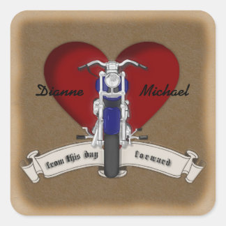 Pegatinas de bodas de tatuaje de motocicleta para 