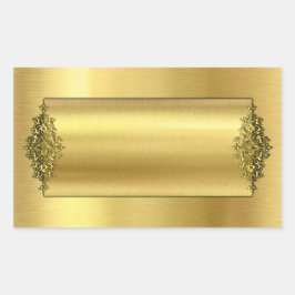 Pegatinas de bodas elegantes, oro