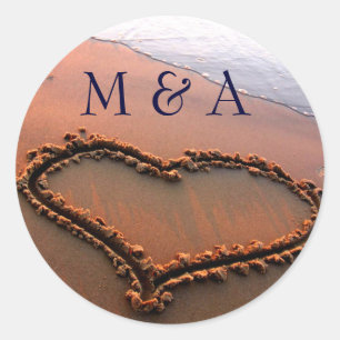 pegatinas de bodas en la playa