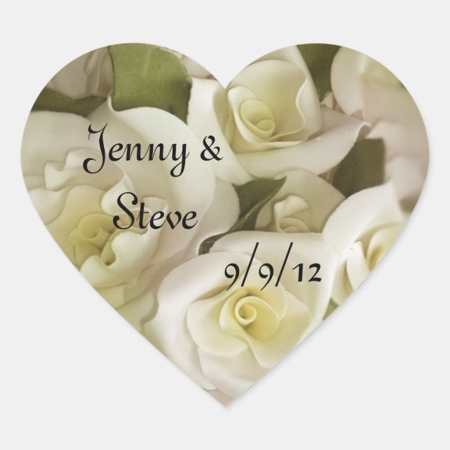 Pegatinas de bodas florales (Anverso)