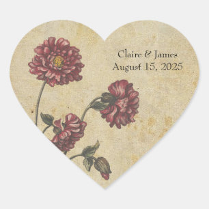 Pegatinas de bodas góticas de romance - Oscuro y e