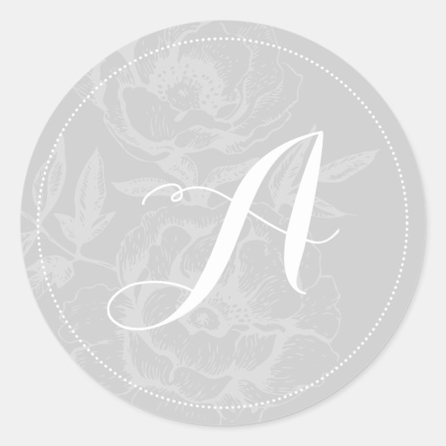 Pegatinas de bodas monográficas de banda de plata (Anverso)